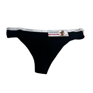 Jockey Women's Size Medium Panty Thong Generation Black New With Tags